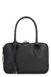 Golden Goose Life Black Sheepskin Bag And Gold Details In Black