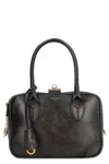 Golden Goose Life Black Sheepskin Bag And Gold Details In Black