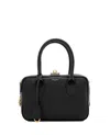 Golden Goose Black Vita Leather Satchel Bag In Black
