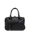 Golden Goose Vita Shoulder Bag In Textured Goat Leather In Black
