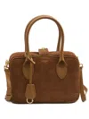 Golden Goose Suede Leather Bag In Leather Color In Brown