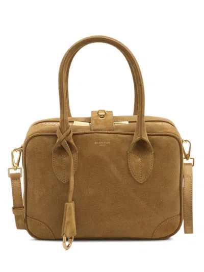 Golden Goose Vita Suede Leather Handbag In Brown