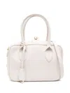 Golden Goose Vita Zip Goat Leather Top-handle Bag In White