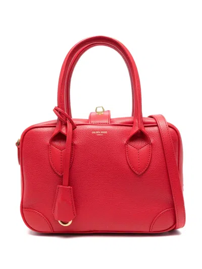 Golden Goose Deluxe Brand Logo Printed Zipped Tote Bag In Red