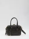 Golden Goose Vintage Leather Tote Bag With Adjustable Strap In Black