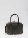Golden Goose Vintage Leather Tote Bag With Adjustable Strap In Brown