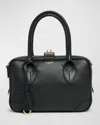 Golden Goose Life Black Sheepskin Bag And Gold Details In Black