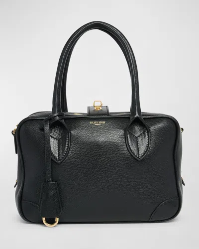 GOLDEN GOOSE VITA ZIP GOAT LEATHER TOP-HANDLE BAG