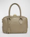 Golden Goose Vita Zip Goat Leather Top-handle Bag In Sage Green
