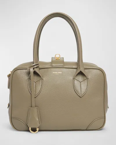 Golden Goose Vita Zip Goat Leather Top-handle Bag In Sage Green
