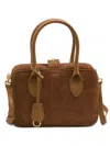 Golden Goose Suede Leather Bag In Leather Color In Brown