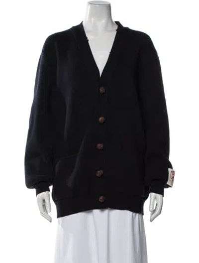 Pre-owned Golden Goose V-neck Sweater In Black