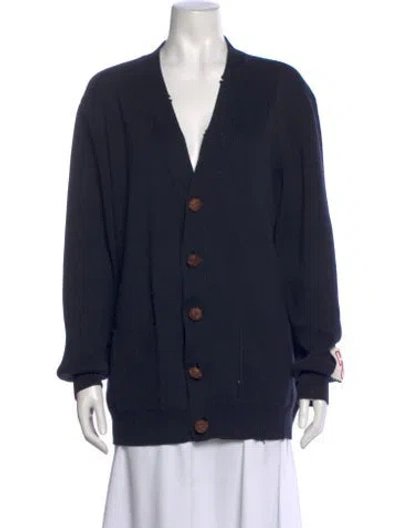 Pre-owned Golden Goose V-neck Sweater In Blue