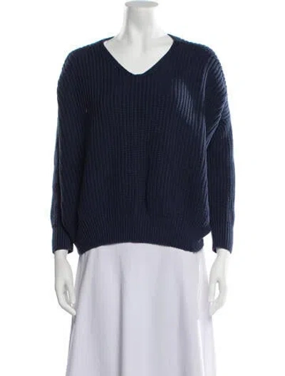 Pre-owned Golden Goose V-neck Sweater In Blue