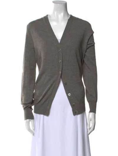 Pre-owned Golden Goose V-neck Sweater In Gray