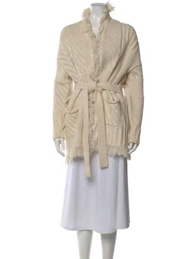 Pre-owned Golden Goose V-neck Sweater In Neutral
