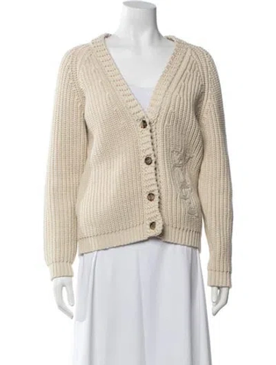 Pre-owned Golden Goose V-neck Sweater In Neutrals