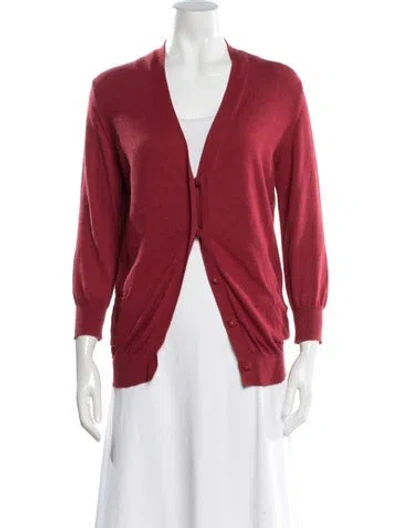 Pre-owned Golden Goose V-neck Sweater In Red