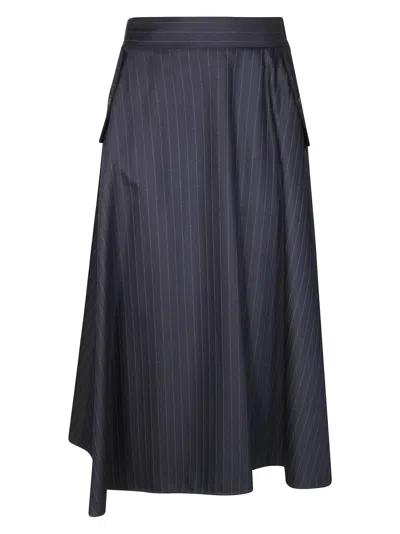 Golden Goose Voluminous Midi Skirt With Circular Silhouette In Black
