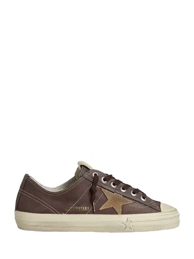 Golden Goose Vstar Sneaker Brown Tobacco In Burgundy