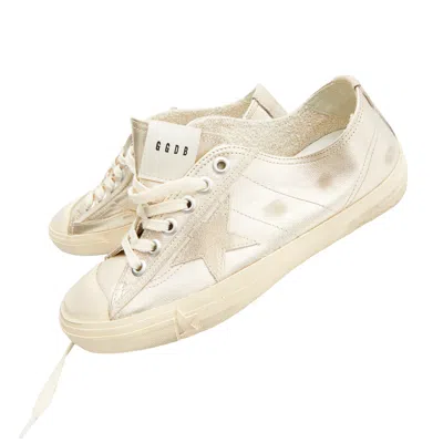 Golden Goose V-star Vaminated Upper Sneakers In White