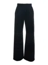 Golden Goose Ws Jogging Wide Leg French Pockets Double Chenille Jersey With Label In Black