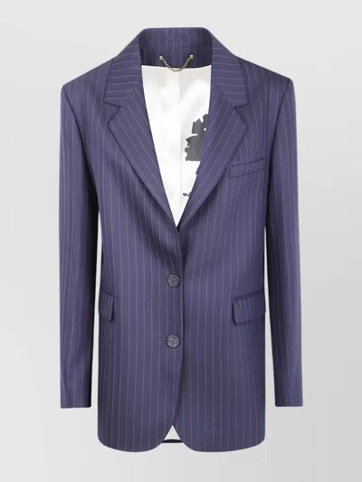 GOLDEN GOOSE "W'S JOURNEY" SINGLE BREAST OVER JACKET PINSTRIPE