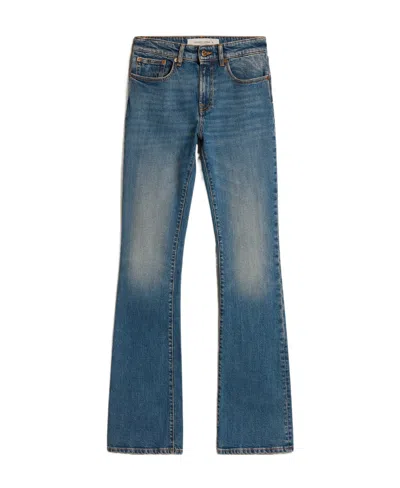 Golden Goose Washed-effect Wide-leg Jeans In Blue