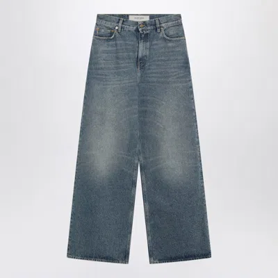 Golden Goose Blue Washed Wide-leg Jeans Women