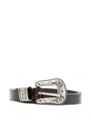 Golden Goose Belt New Tex Shiny Wavy Leather Body Accessories In Brown