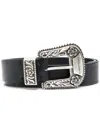 Golden Goose Western Style Belt In Black