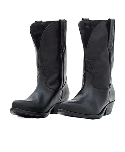 Golden Goose Western-style Leather Boots In Black