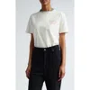 Golden Goose Whipstitch Logo Embroidered Cotton Blend T-shirt In White