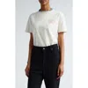 Golden Goose Whipstitch Logo Embroidered Cotton Blend T-shirt In Heritage White/blue/red