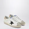 Golden Goose Superstar White Low Top Sneakers With Glittered Star Patch And Laminated Heel With Logo Lettering In In White