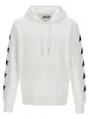 Golden Goose Star Print Hooded Sweater With Kangaroo Pocket In White