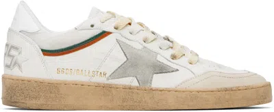 Golden Goose Deluxe Brand Classic Low-top Sneakers With Textured Upper And Star Logo In White