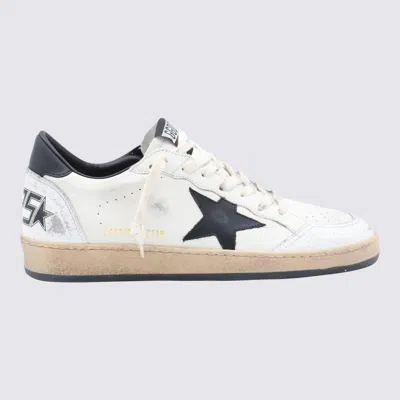 Golden Goose White And Black Leather Ball Star Sneakers