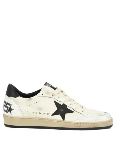 Golden Goose White And Black Leather Ball Star Sneakers