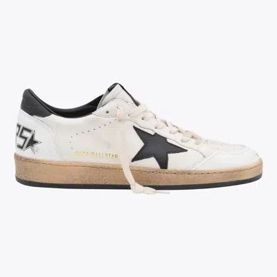 Golden Goose White And Black Leather Ball Star Sneakers