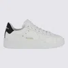 GOLDEN GOOSE WHITE AND BLACK LEATHER SNEAKERS
