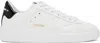 Golden Goose Pure Star Leather Sneaker In 10364 Optic White/bl