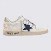 Golden Goose Ball Star Sneakers In Vintage Effect Leather With Blue Leather Star Shoes