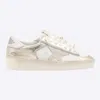 Golden Goose White And Gold Stardan Sneakers In Multi