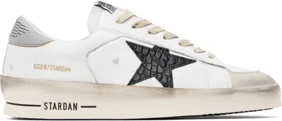 Golden Goose White & Gray Stardan Sneakers In White/ Beige/gry/blk