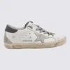 Golden Goose White And Grey Leather Super-star Sneakers