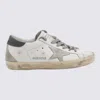 Golden Goose White And Grey Leather Super-star Sneakers In Multi