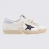 Golden Goose White And Lilac Leather Super Star Sneakers