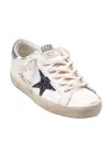 Golden Goose White And Lilac Leather Super Star Sneakers