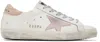 Golden Goose White & Pink Super-star Classic Sneakers In White